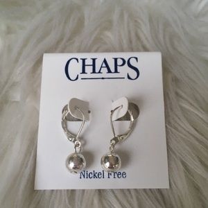 Silver Ball Dangle Chaps Earrings